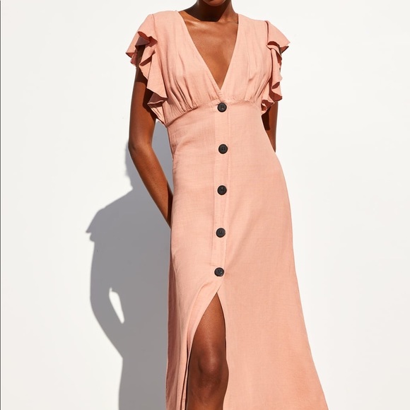 Zara Ruffled Rustic Dress - Picture 1 of 5